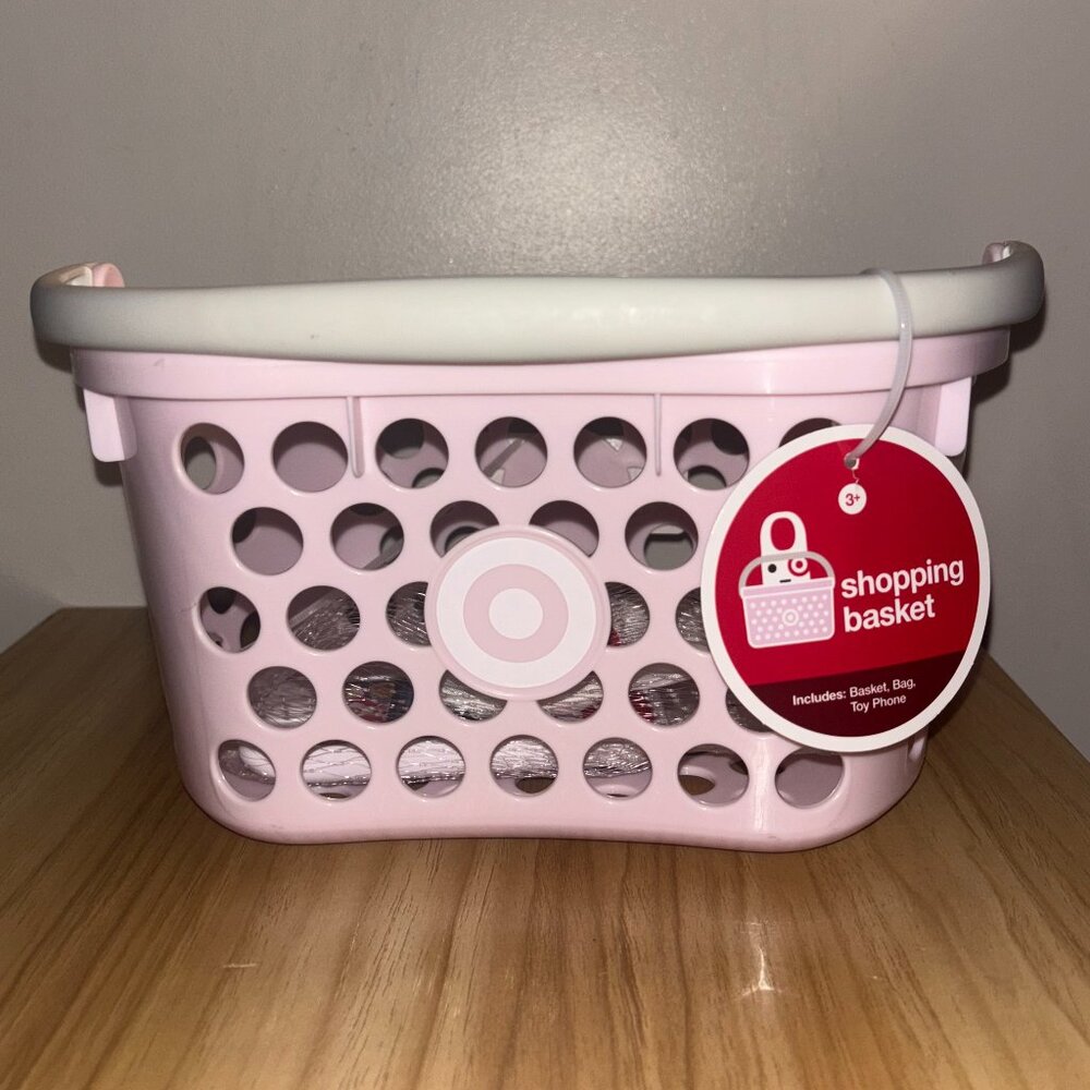 NWT Pink Target Toy Shopping Basket